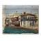 Designart - Old Houses On The Island of Mykonos Greece - Nautical & Coastal Print on Natural Pine Wood